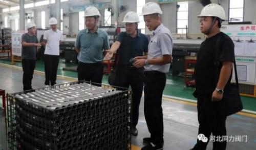 中电(淄博)能源科技发展有限公司到河北同力阀门参观考察